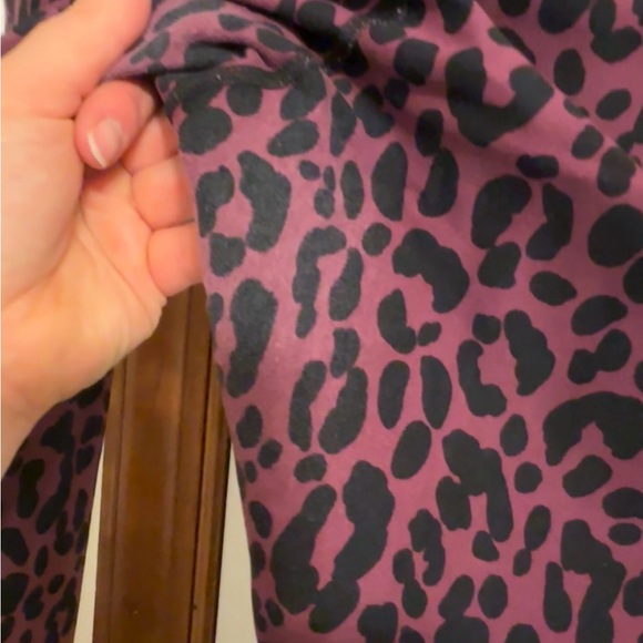 Torrid Leggings with Purple and Yellow Leopard Print - Picture 4 of 4
